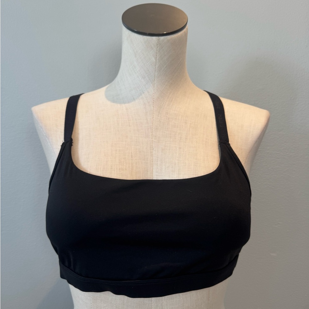 Halara racerback swim black mesh back top Size Large 
NWOT